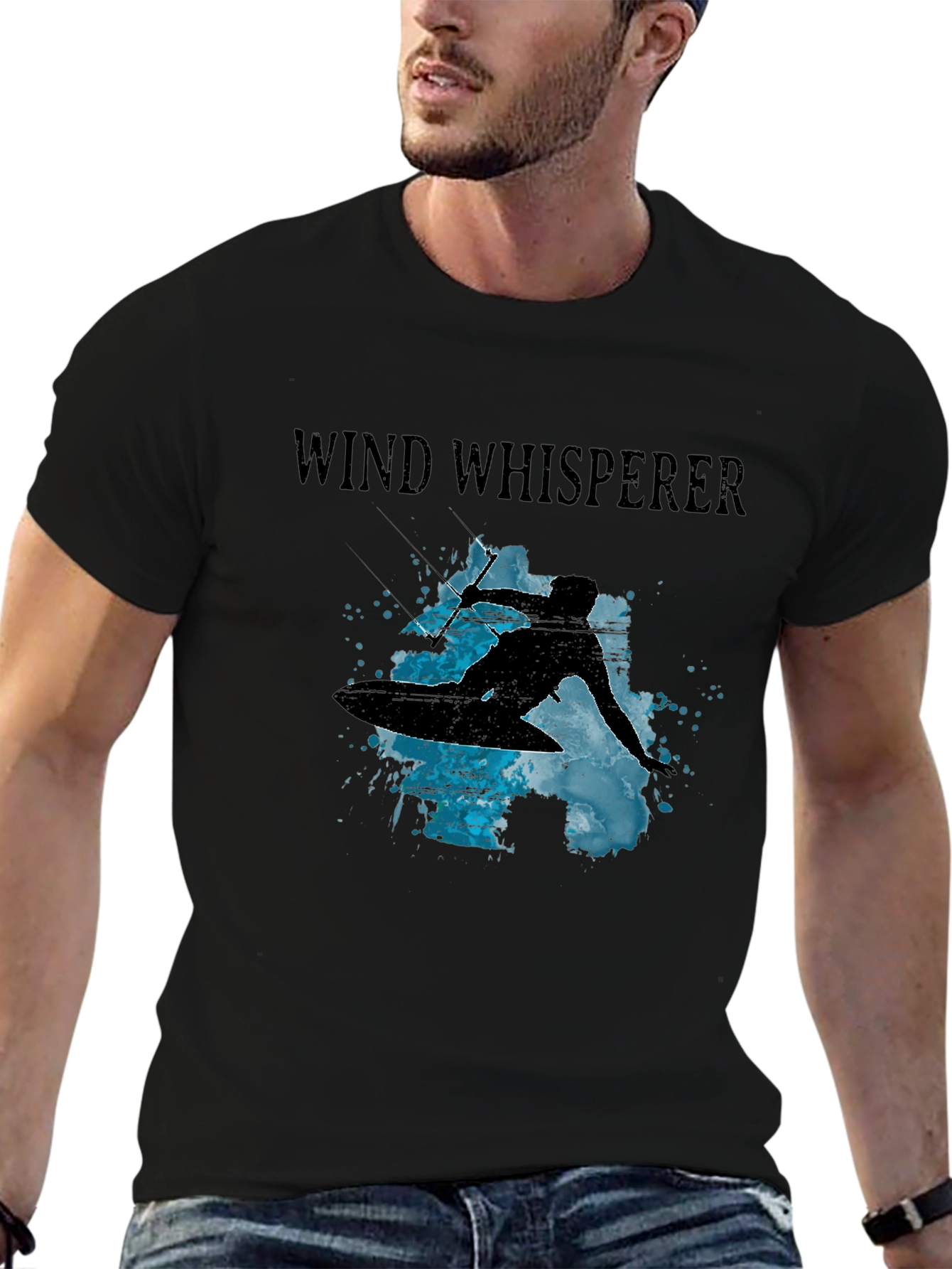 Wind Whisperer Graphic Tee - Kitesurfing Design
