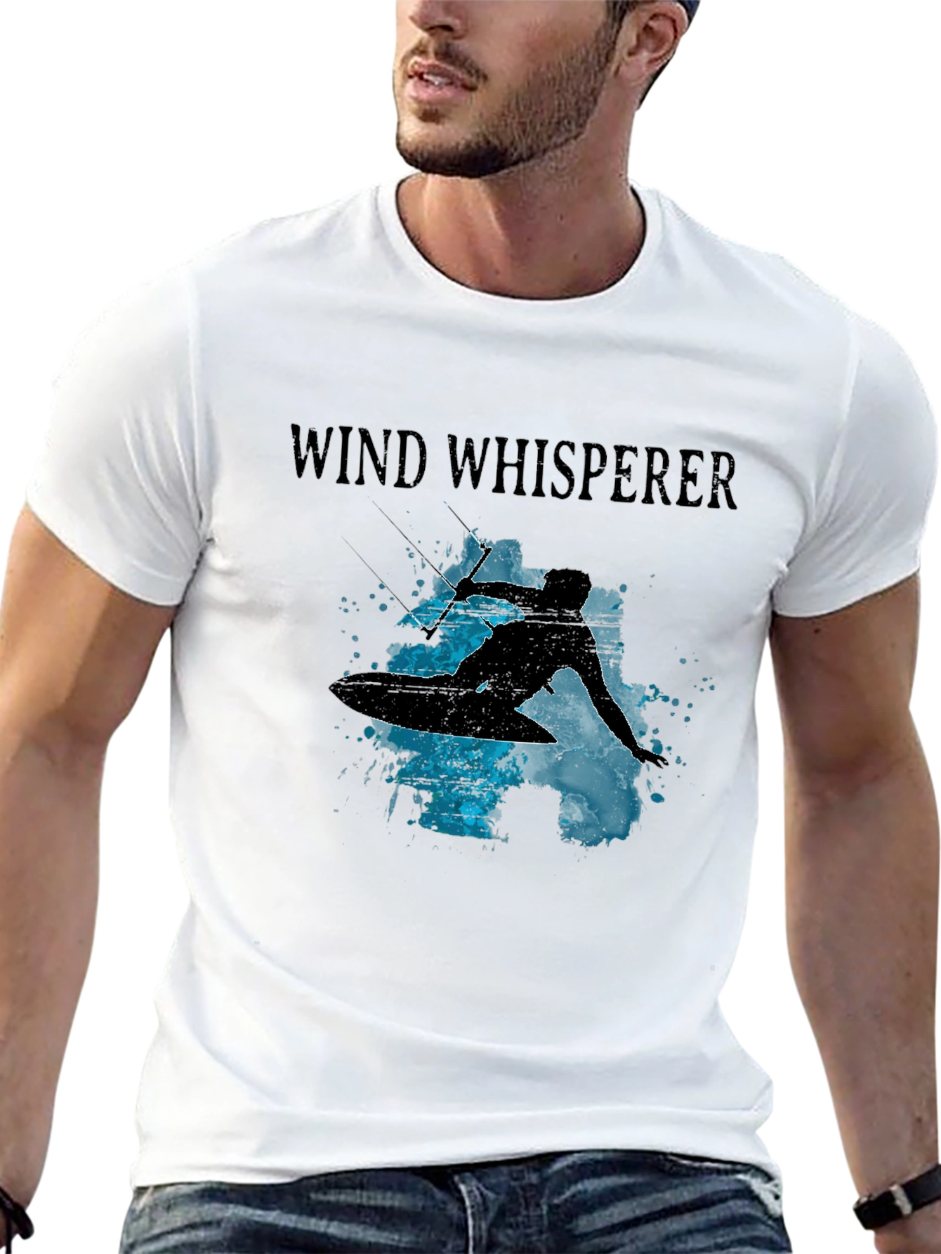 Wind Whisperer Graphic Tee - Kitesurfing Design