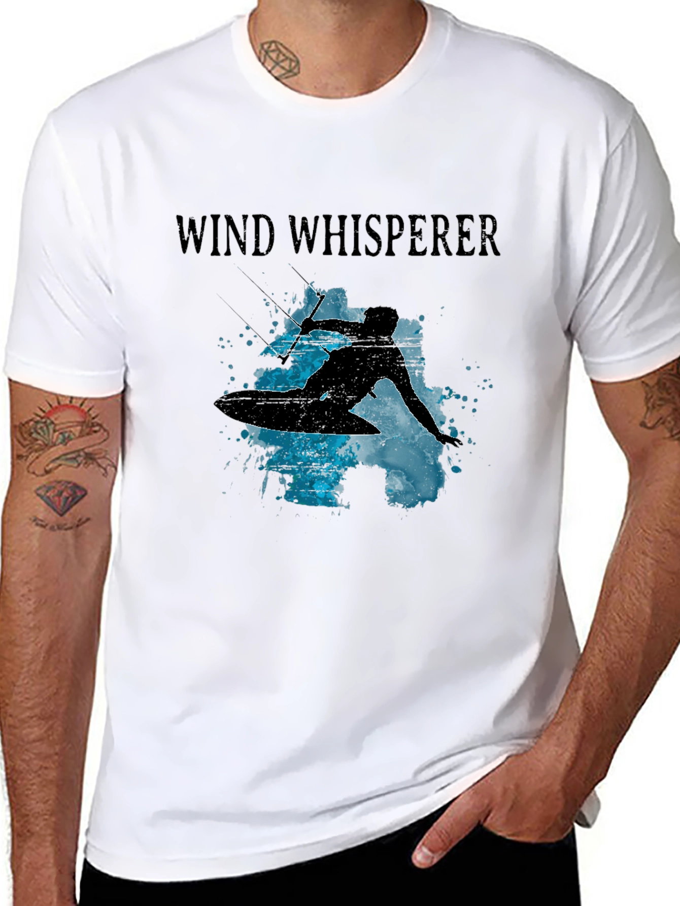 Wind Whisperer Graphic Tee - Kitesurfing Design