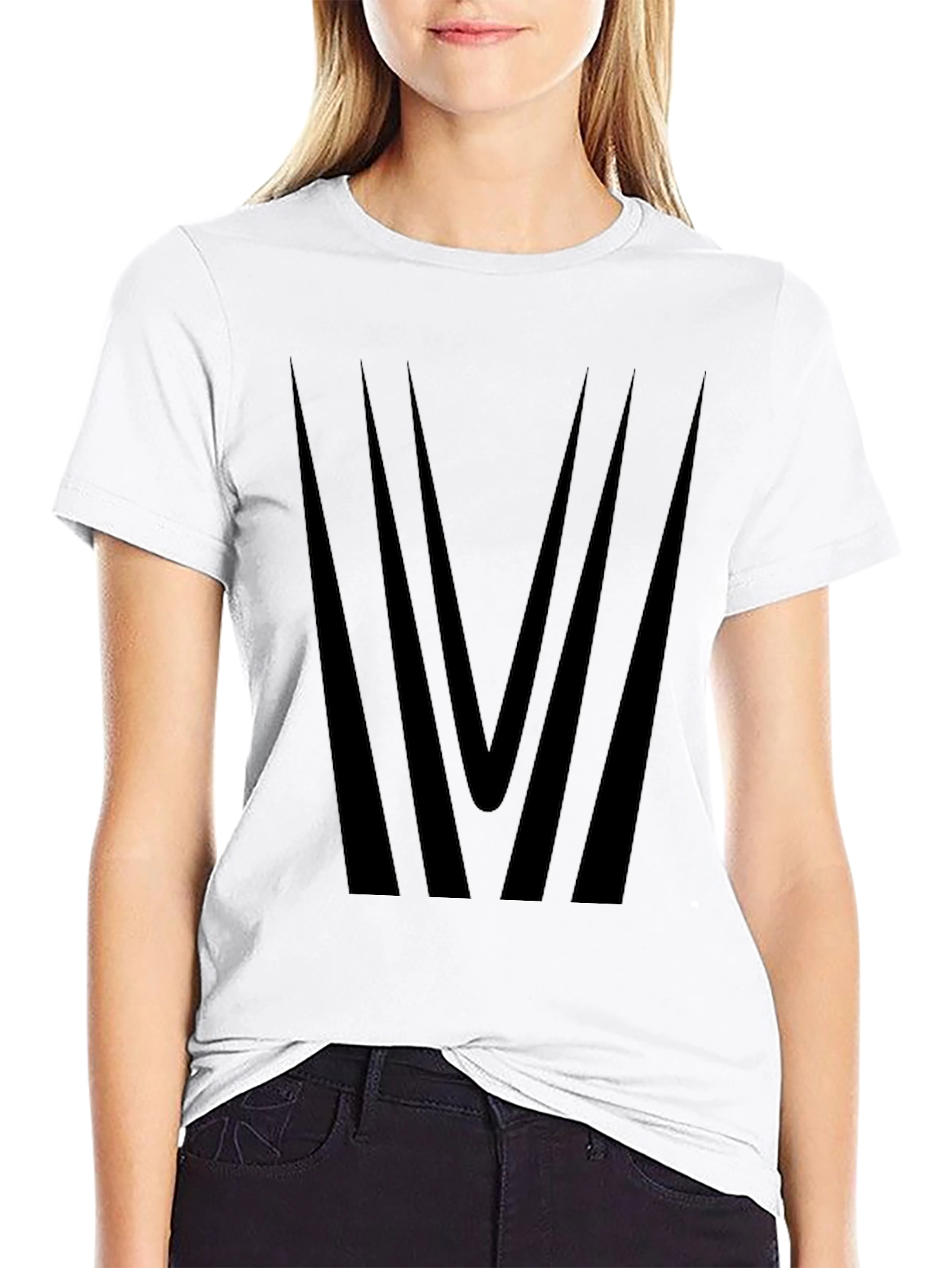 Black Geometric Design Tee