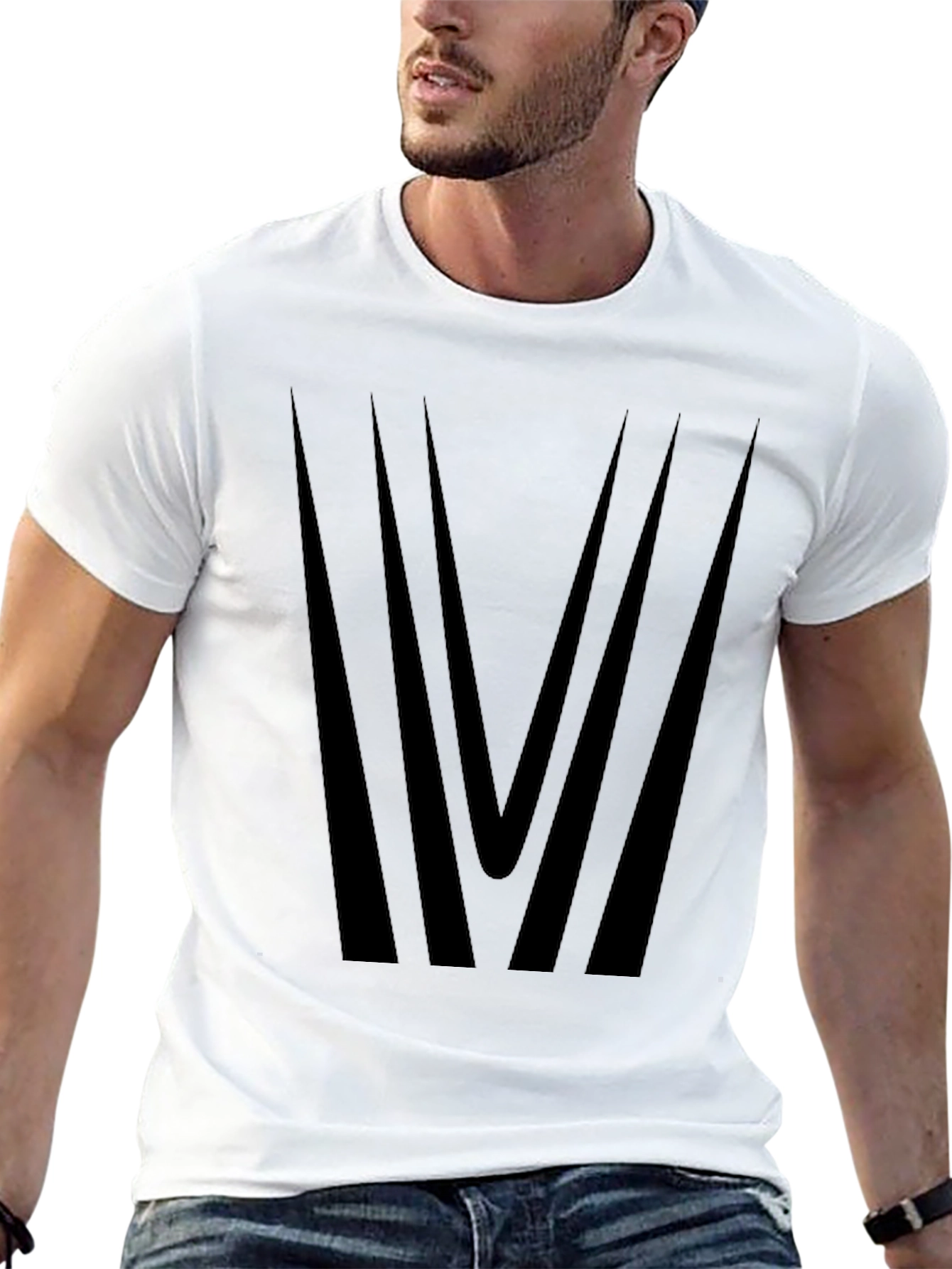 Black Geometric Design Tee