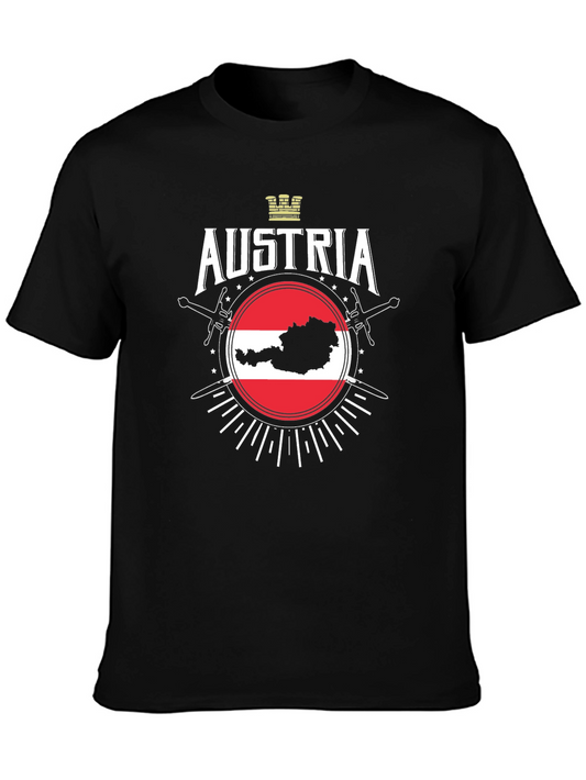 Austria Flag Map Graphic T-Shirt