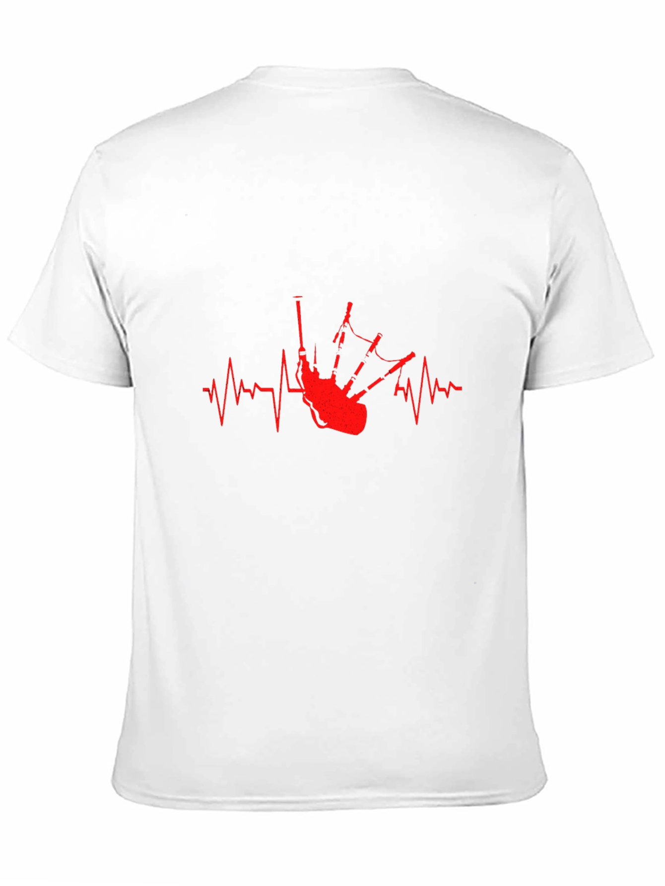 Bagpipe Heartbeat T-Shirt - Music Lover Tee