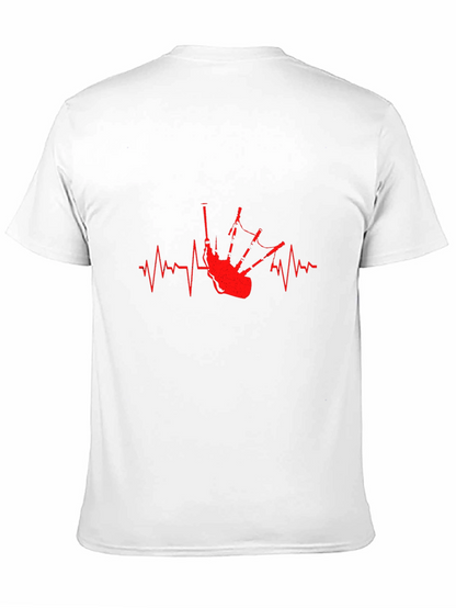 Bagpipe Heartbeat T-Shirt - Music Lover Tee