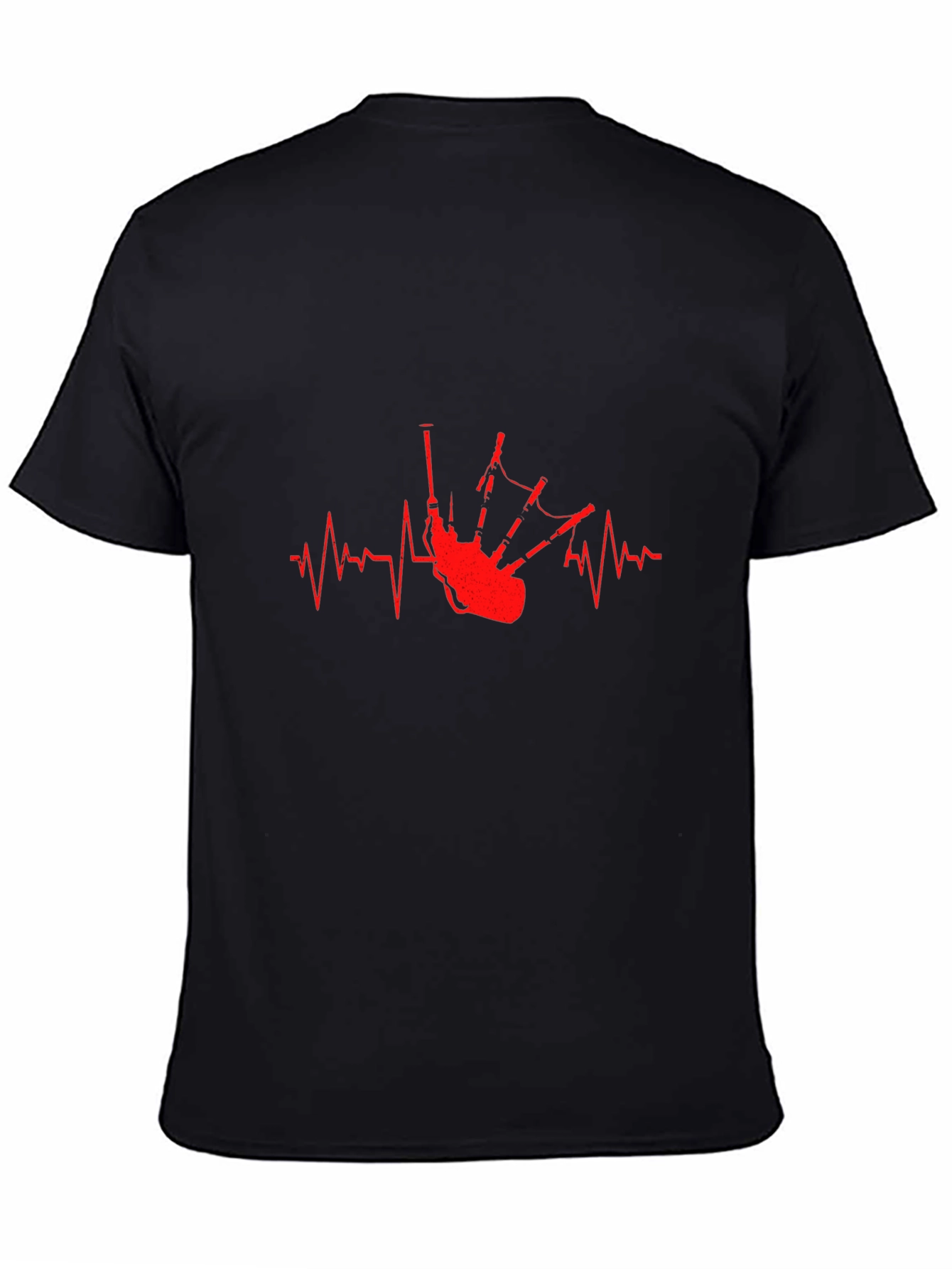 Bagpipe Heartbeat T-Shirt - Music Lover Tee
