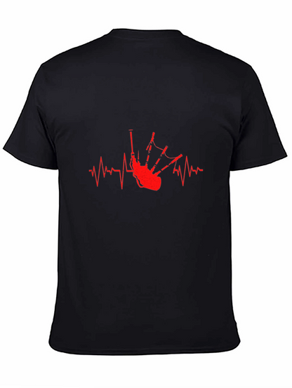 Bagpipe Heartbeat T-Shirt - Music Lover Tee