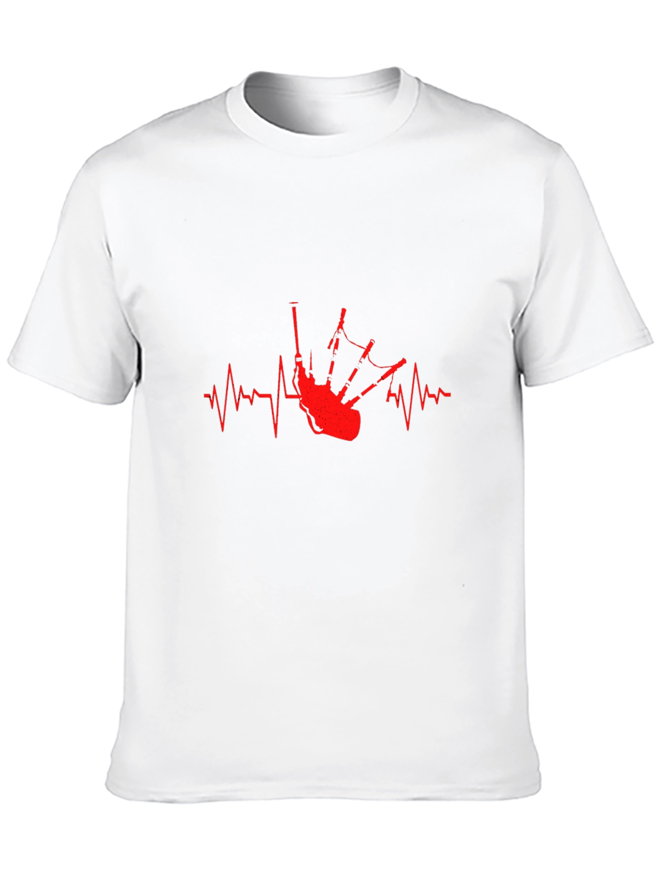 Bagpipe Heartbeat T-Shirt - Music Lover Tee