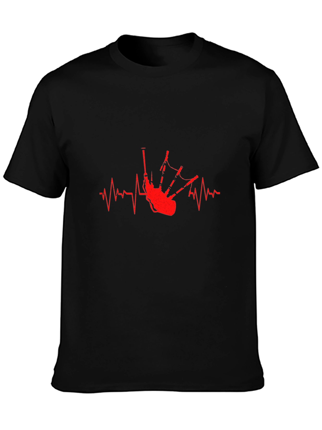Bagpipe Heartbeat T-Shirt - Music Lover Tee