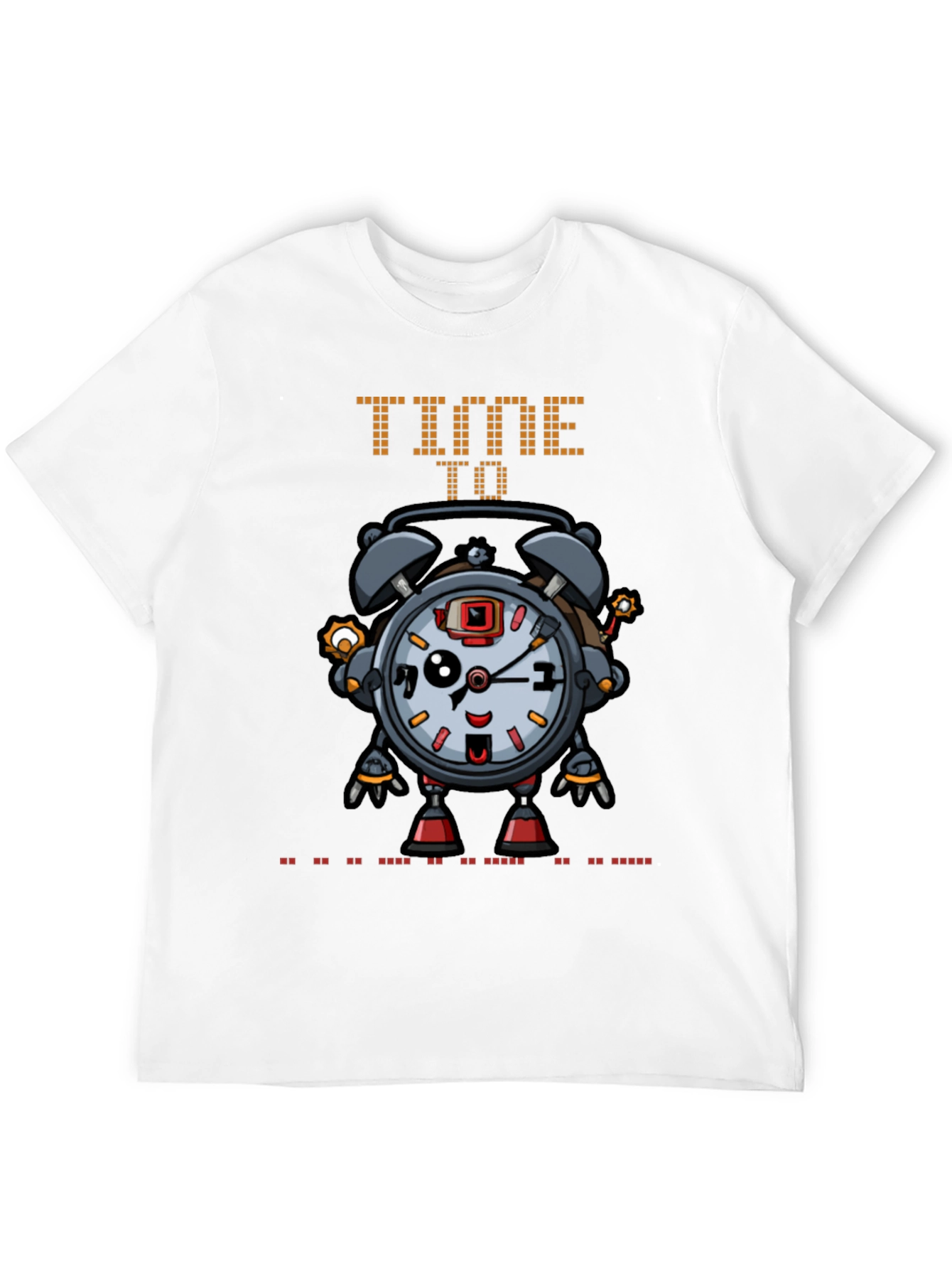 Time Robot Black T-Shirt Unique Graphic Tee