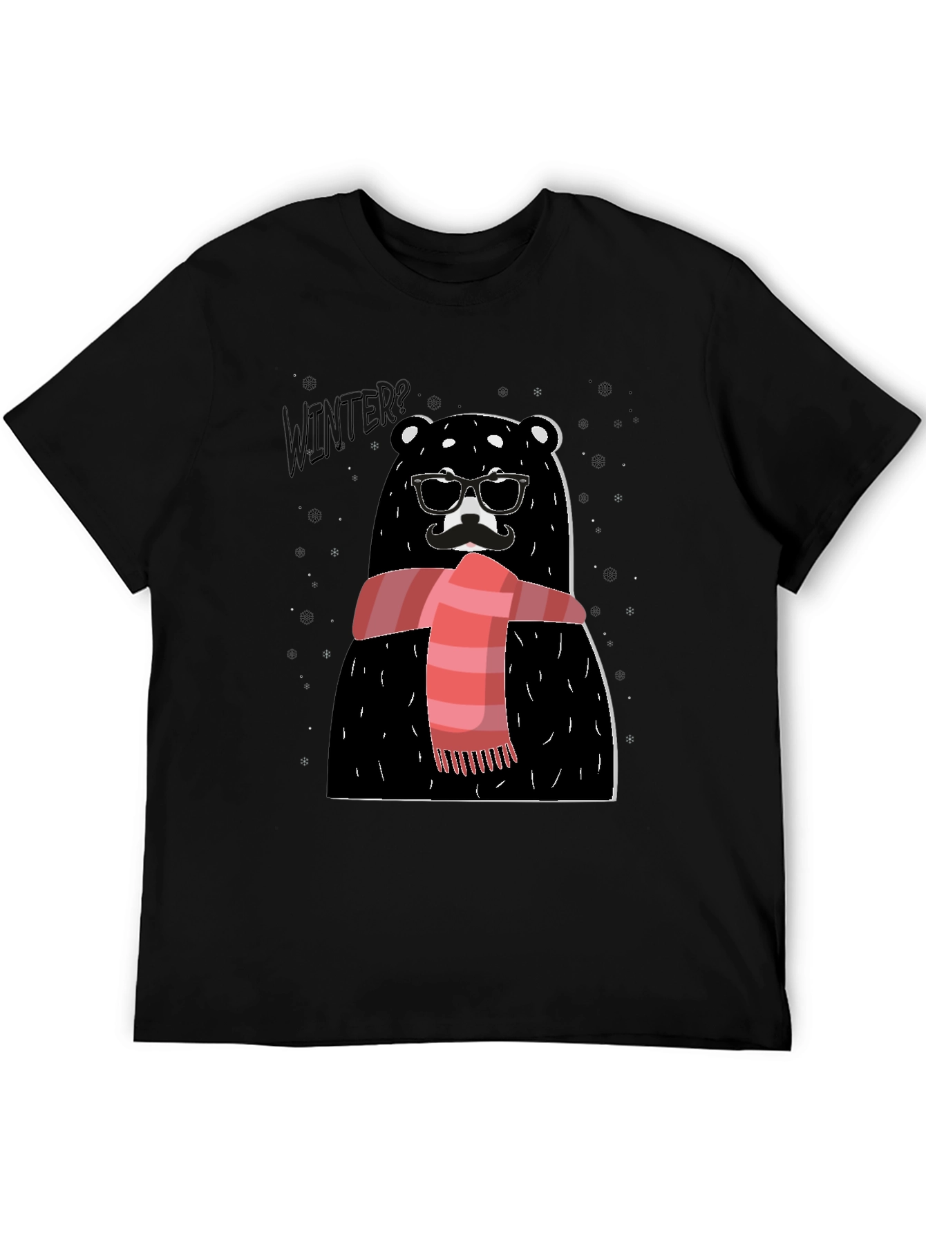 Winter Bear Graphic Tee - Stylish Holiday Design