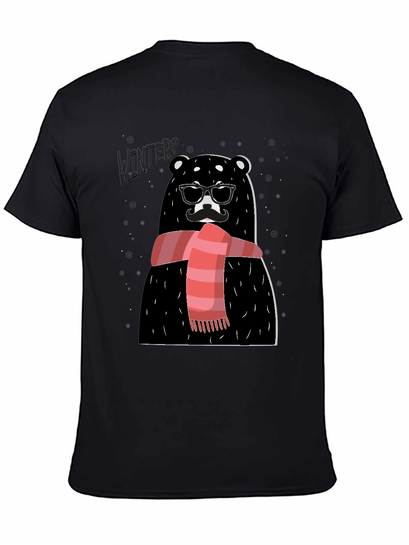 Winter Bear Graphic Tee - Stylish Holiday Design