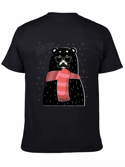 Winter Bear Graphic Tee - Stylish Holiday Design