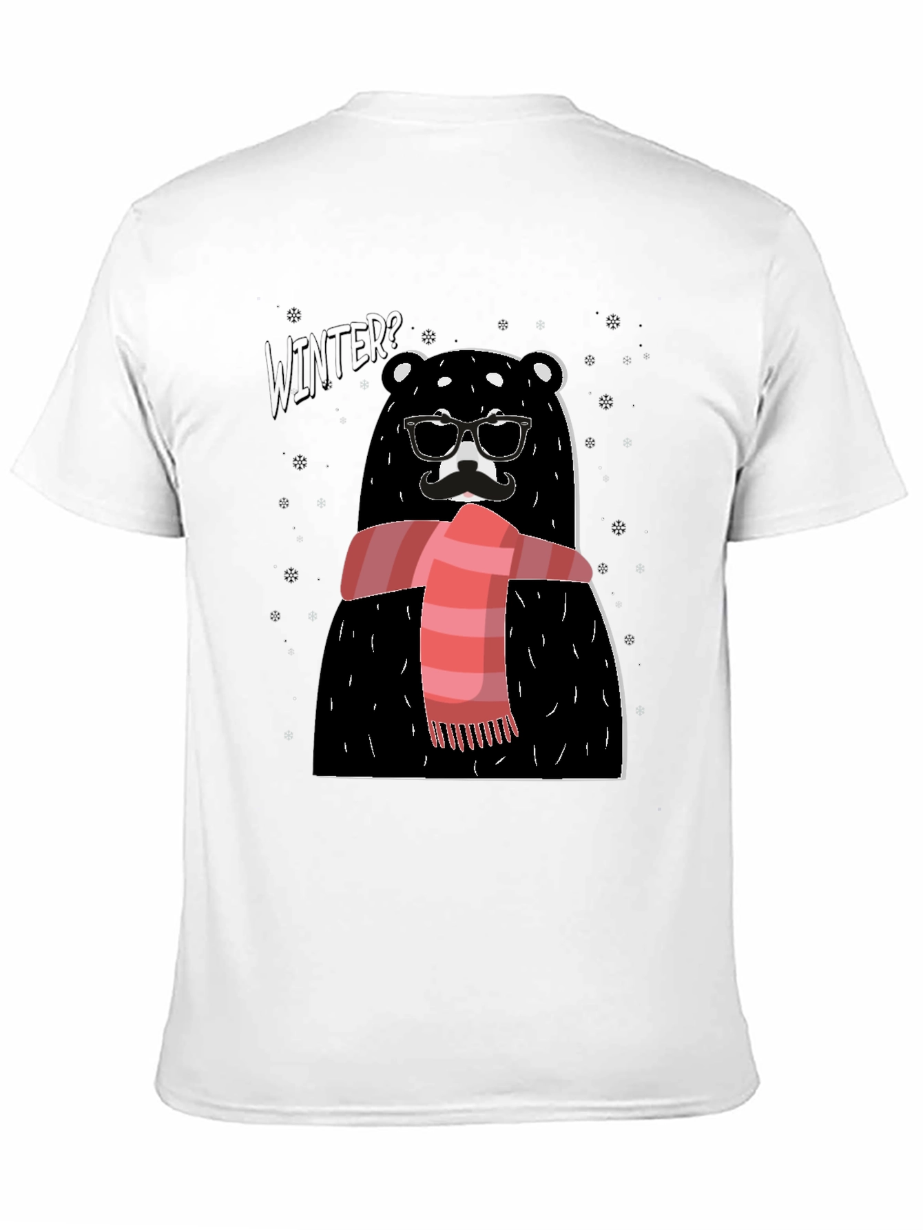 Winter Bear Graphic Tee - Stylish Holiday Design
