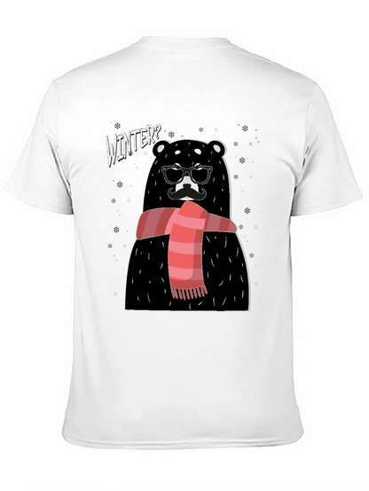 Winter Bear Graphic Tee - Stylish Holiday Design