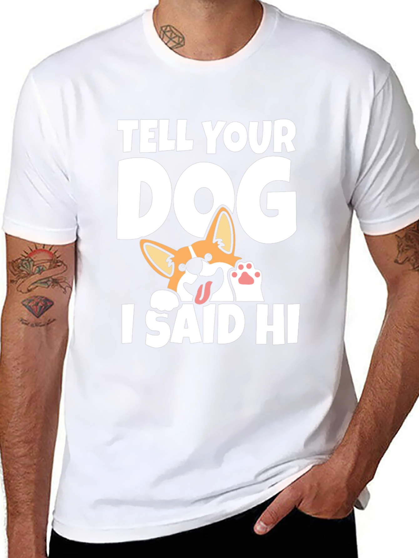 Tell Your Dog I Said Hi Black T-Shirt