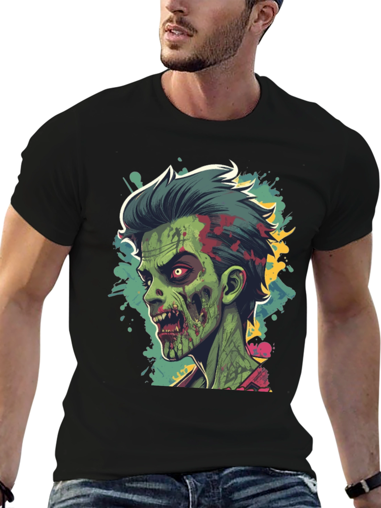 Zombie Graphic Tee - Cool Halloween Style