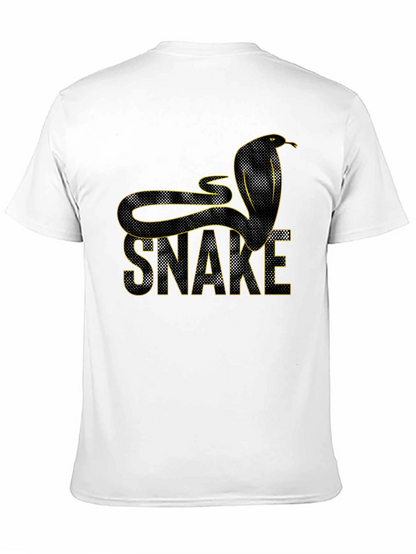 Snake Graphic Tee - Stylish Mens Black T-Shirt