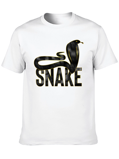 Snake Graphic Tee - Stylish Mens Black T-Shirt