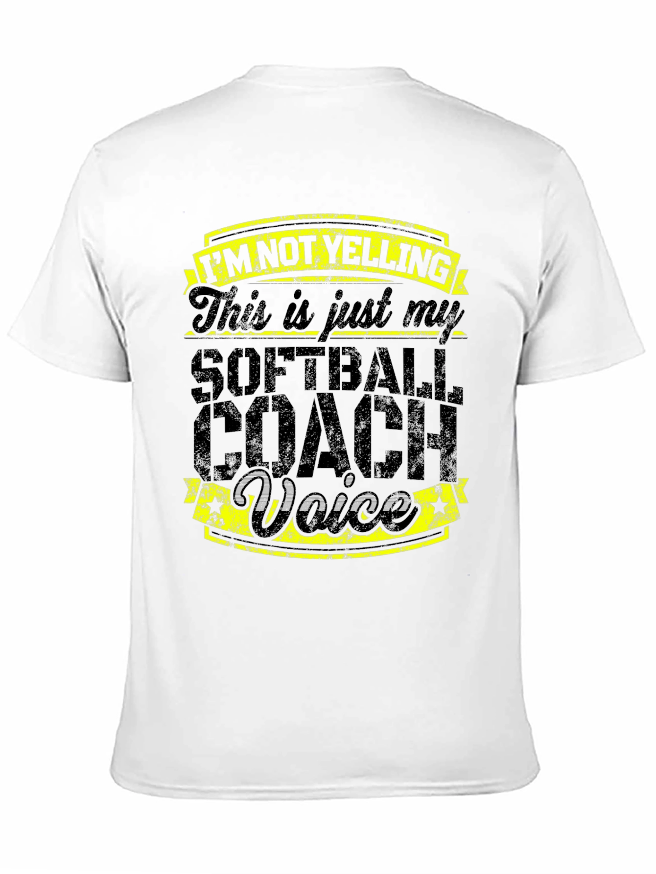 Softball Coach Voice Tee - Novelty Graphic T-Shirt