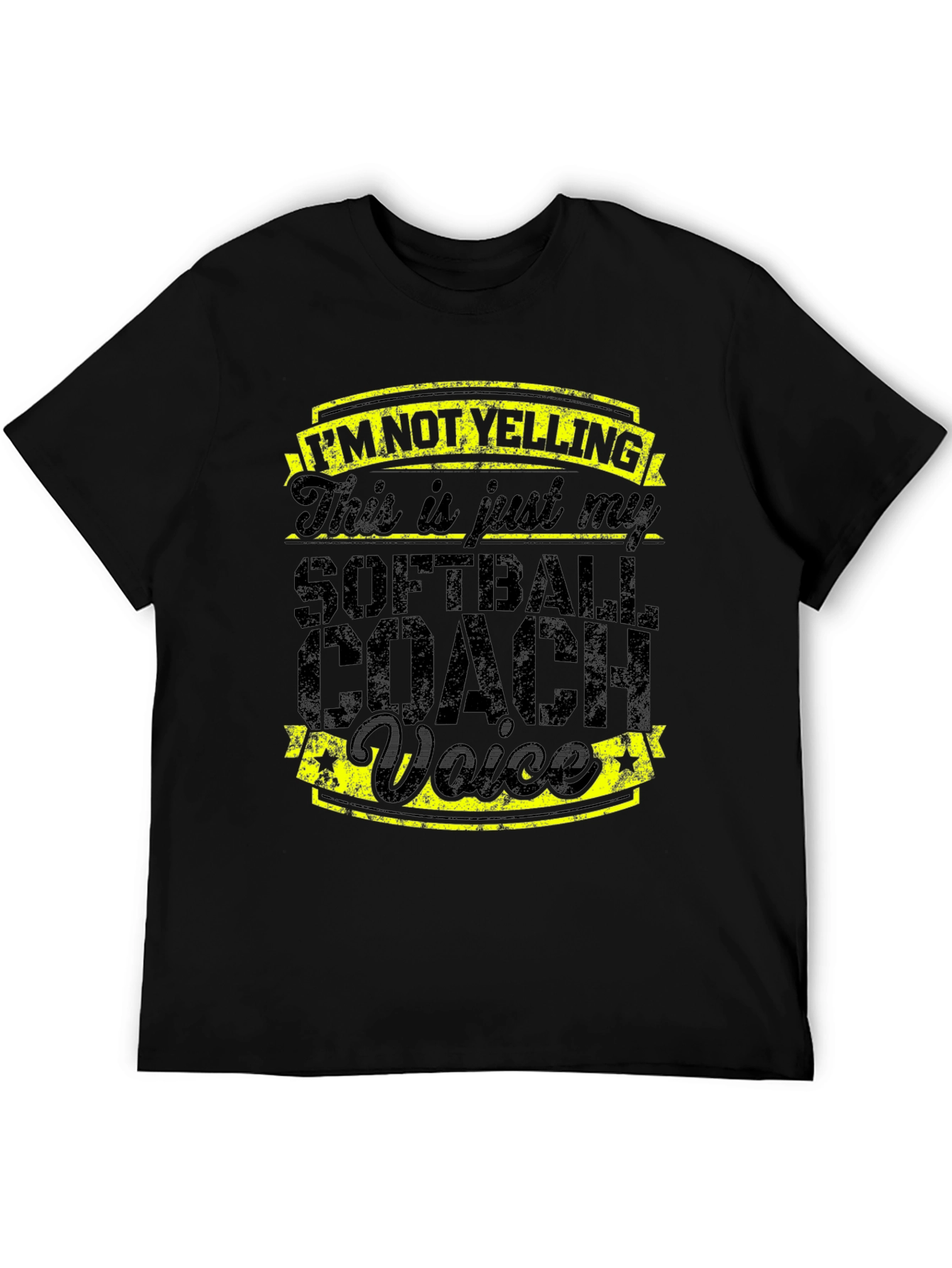 Softball Coach Voice Tee - Novelty Graphic T-Shirt