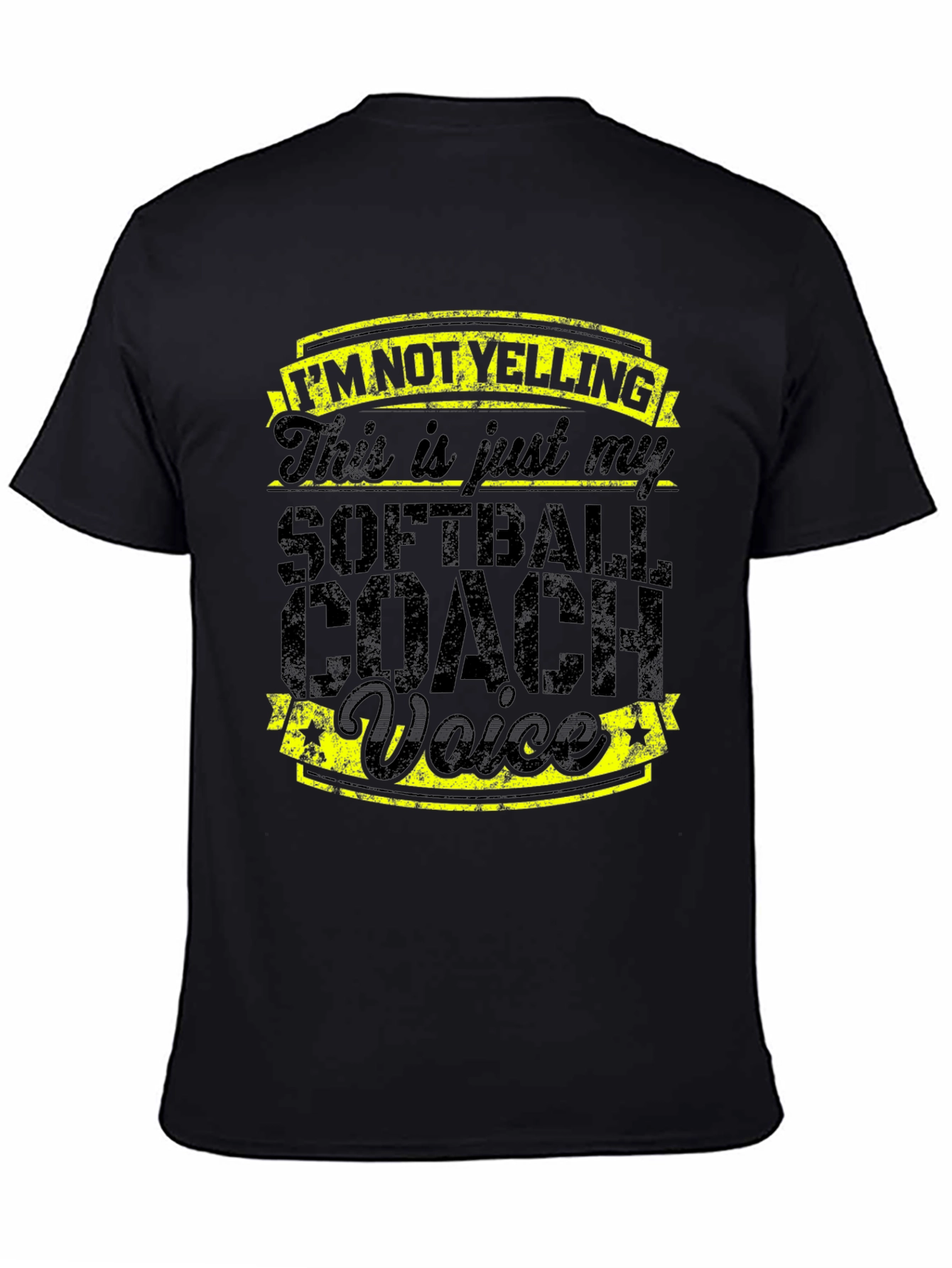 Softball Coach Voice Tee - Novelty Graphic T-Shirt