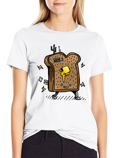 Animated Toast Graphic Black T-Shirt