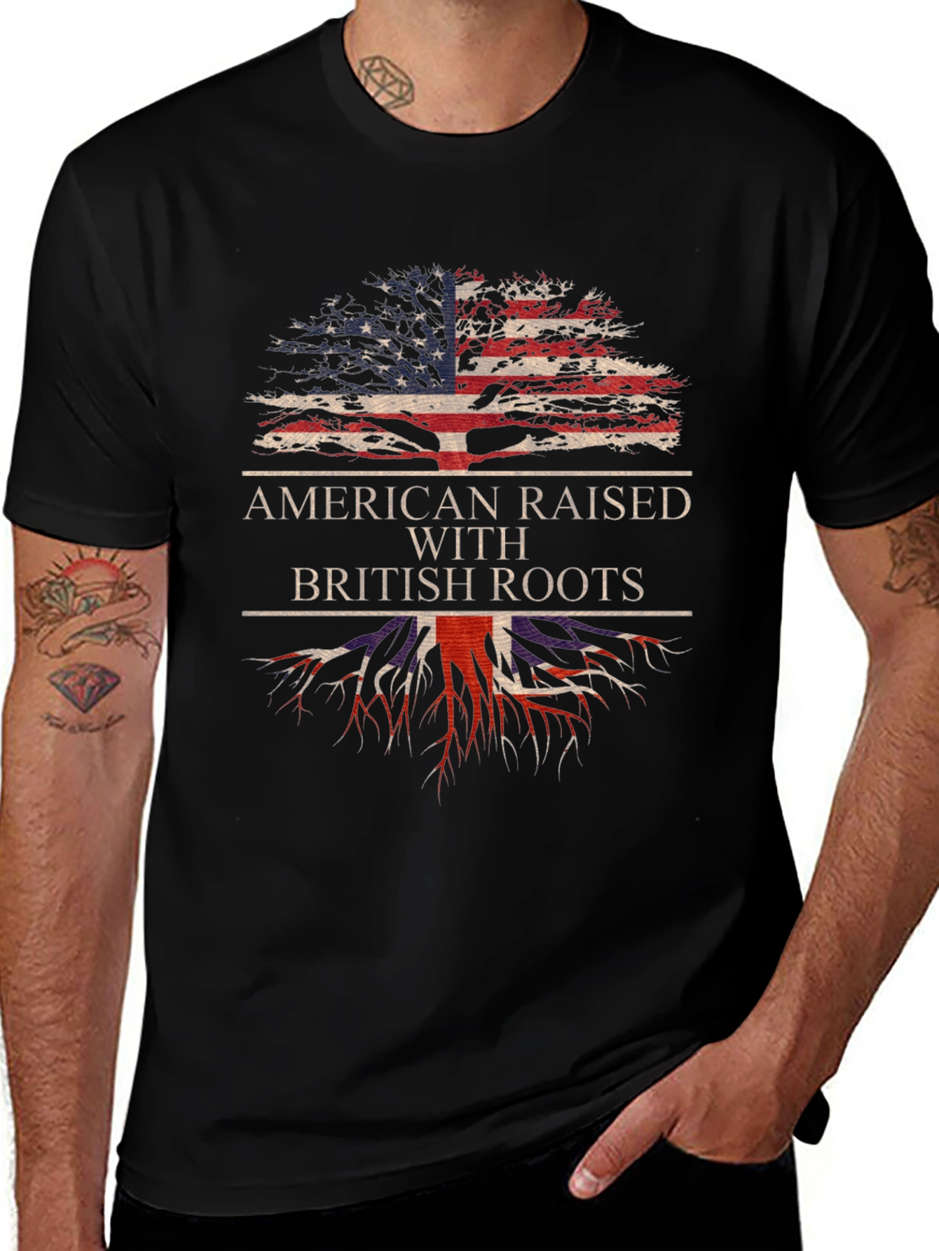 American Raised with British Roots T-Shirt