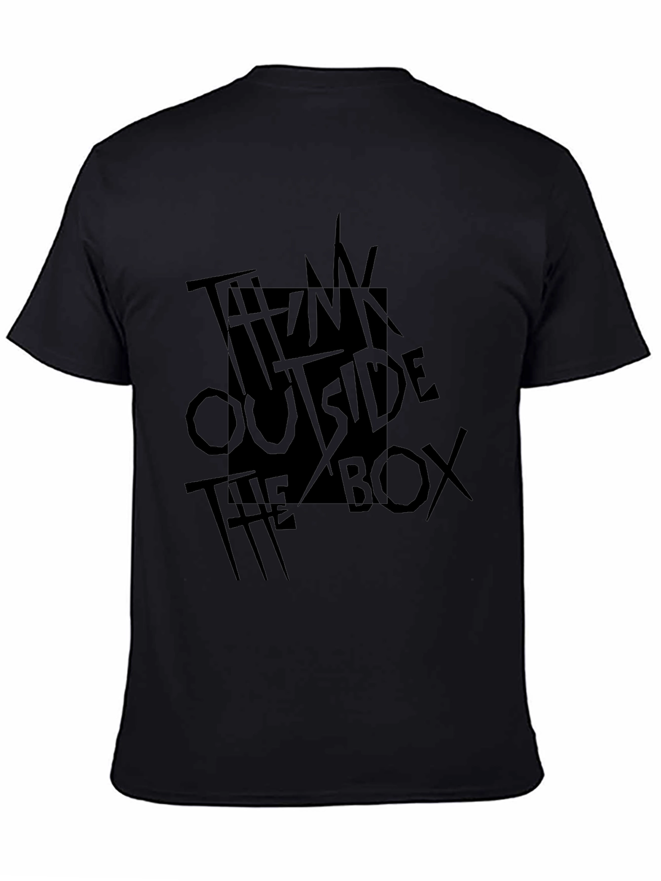 Think Outside The Box Graphic Tee - Black