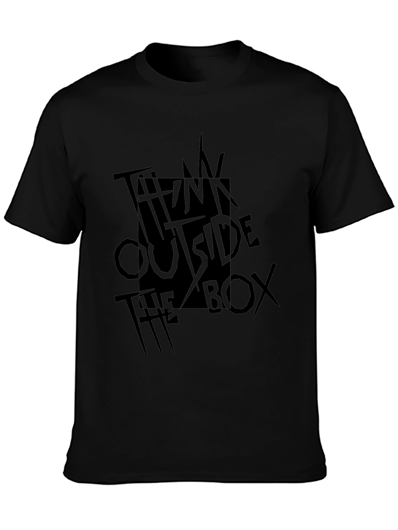 Think Outside The Box Graphic Tee - Black