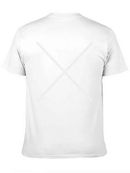 Black T-Shirt with White Cross Graphic