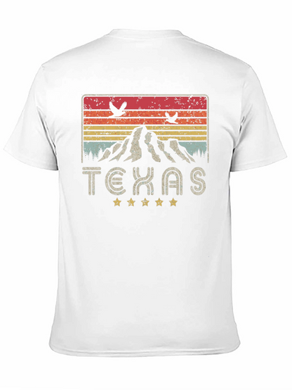 Texas Mountain Graphic Tee - Retro Style