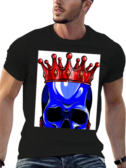 Blue Skull King Graphic Tee
