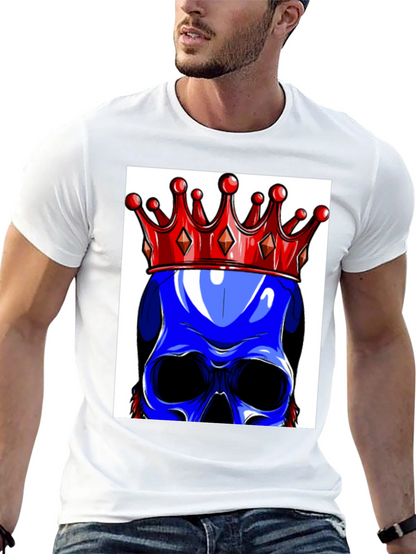 Blue Skull King Graphic Tee
