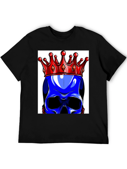 Blue Skull King Graphic Tee
