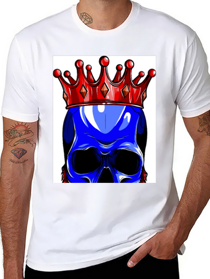 Blue Skull King Graphic Tee