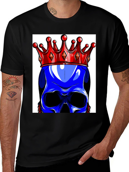 Blue Skull King Graphic Tee