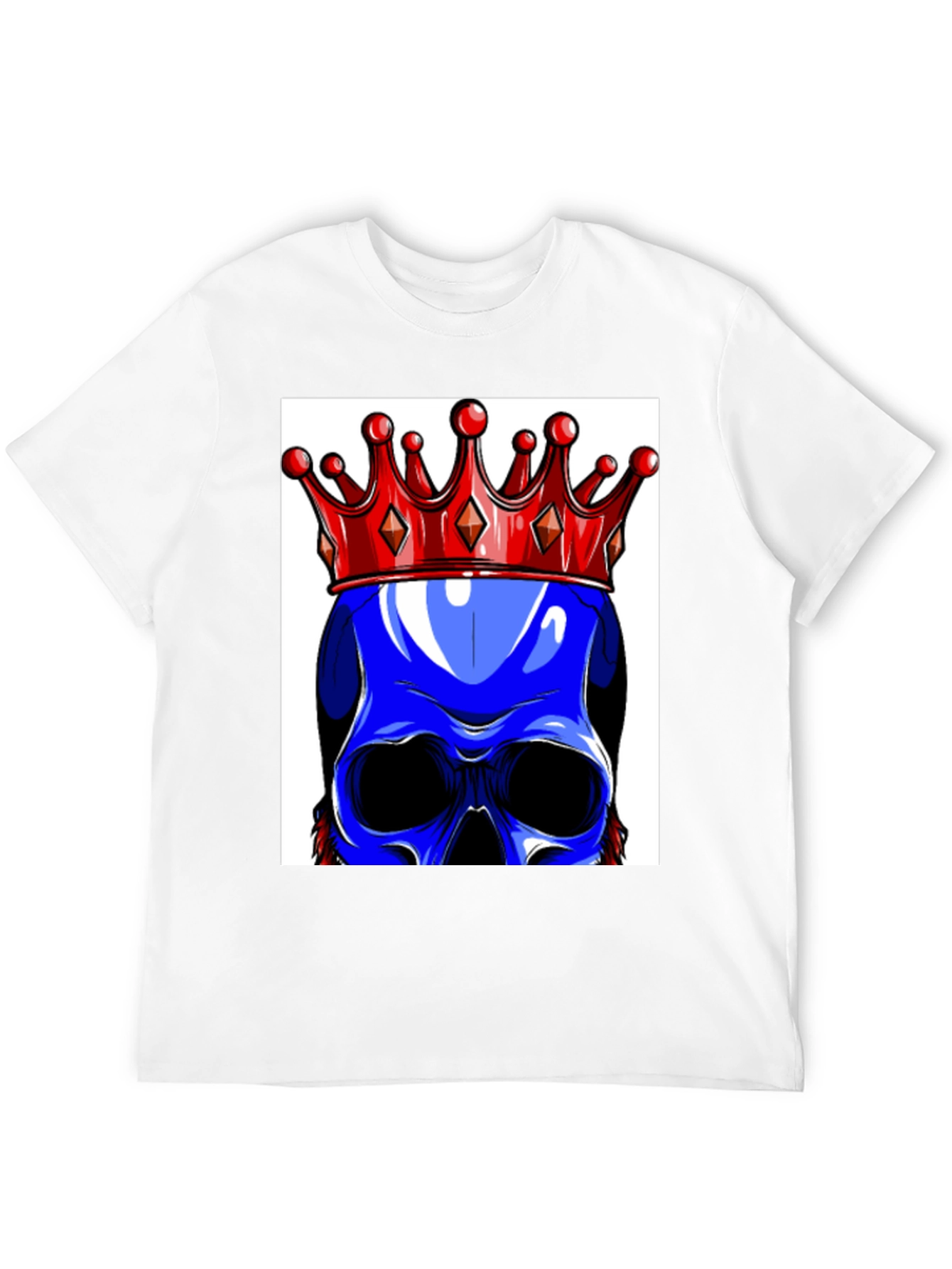 Blue Skull King Graphic Tee