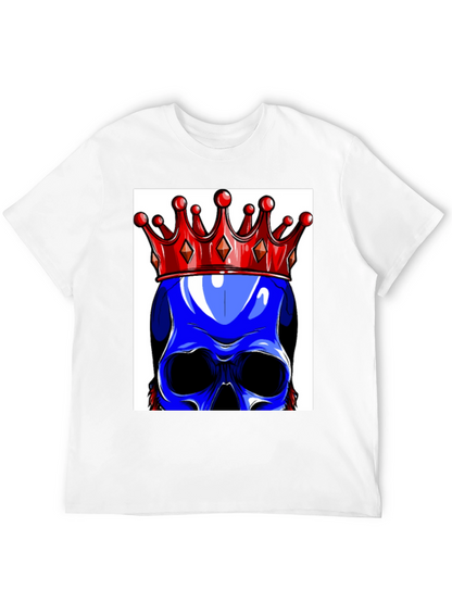 Blue Skull King Graphic Tee