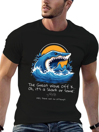 The Great Wave Shark Graphic Tee