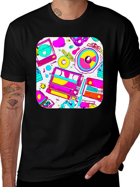 Vaporwave Cassette Tape Graphic Tee - Retro 80s Style