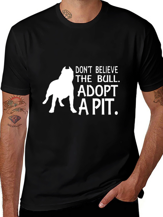 Adopt A Pit Bull T-Shirt Dog Lover Tee Animal Rescue Shirt