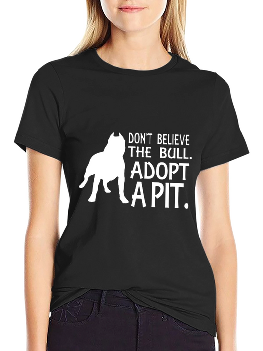 Adopt A Pit Bull T-Shirt Dog Lover Tee Animal Rescue Shirt
