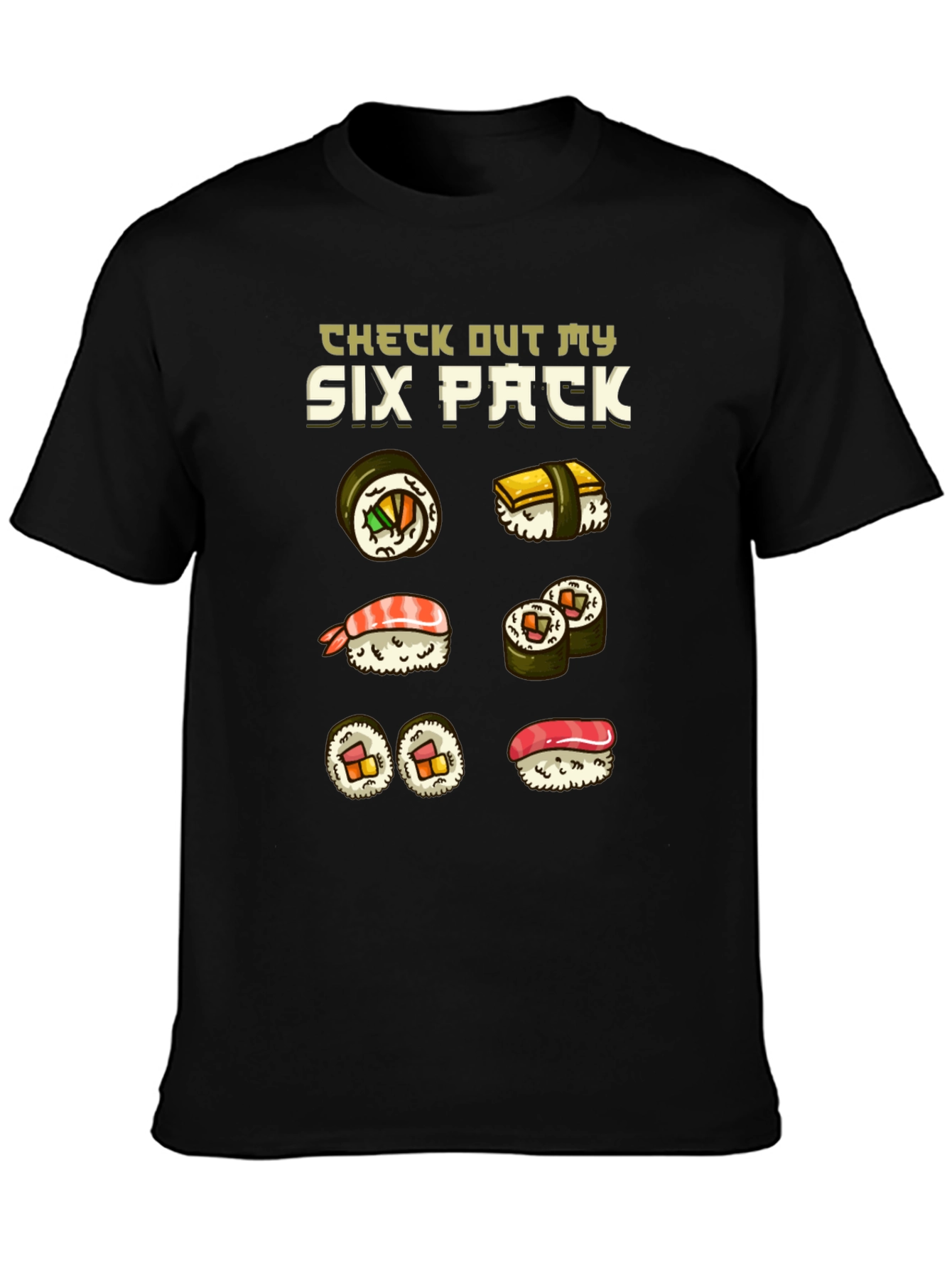Sushi Six Pack Funny T-Shirt