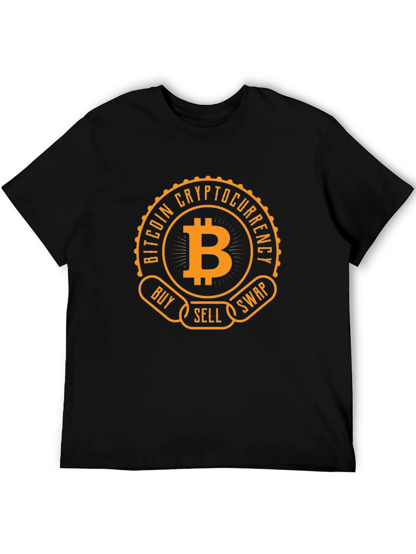 Bitcoin Cryptocurrency Black T-Shirt
