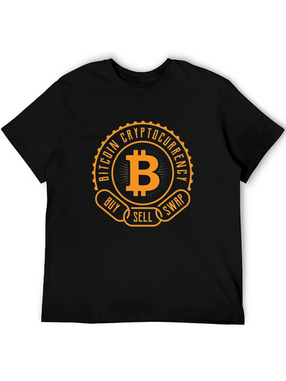 Bitcoin Cryptocurrency Black T-Shirt
