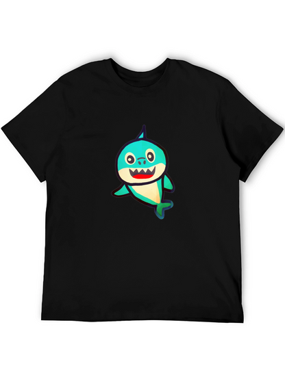 Baby Shark Graphic Print Black T-Shirt