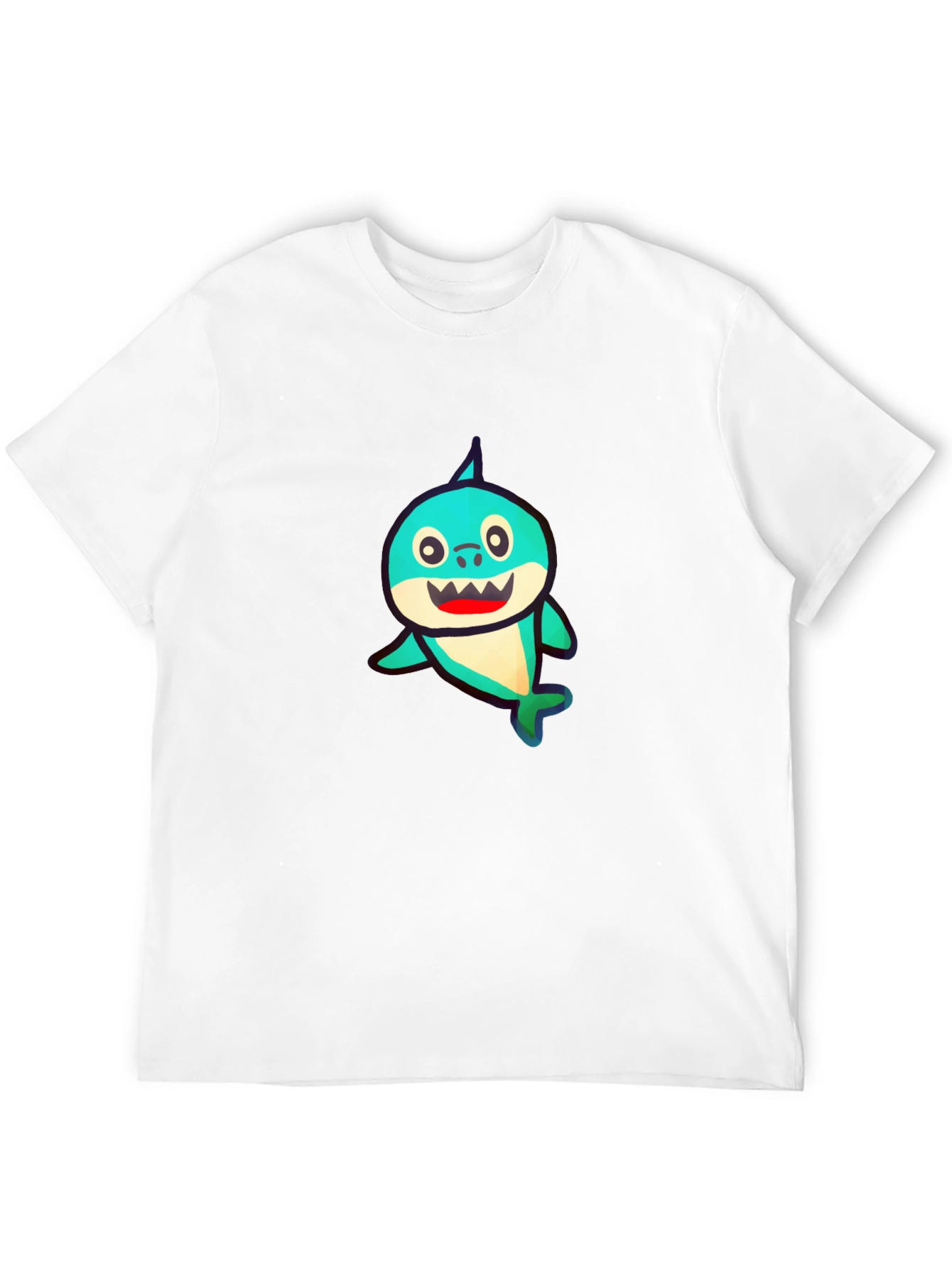Baby Shark Graphic Print Black T-Shirt