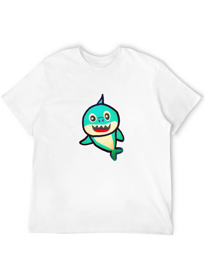 Baby Shark Graphic Print Black T-Shirt