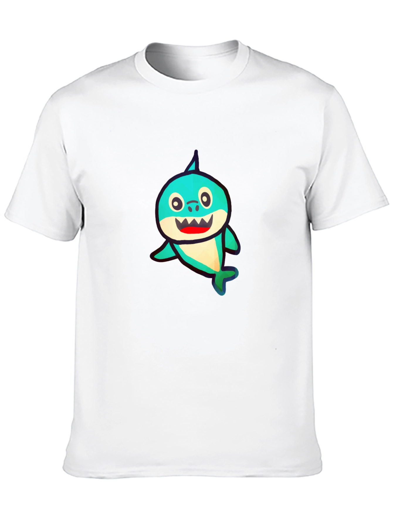 Baby Shark Graphic Print Black T-Shirt