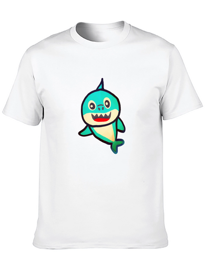 Baby Shark Graphic Print Black T-Shirt
